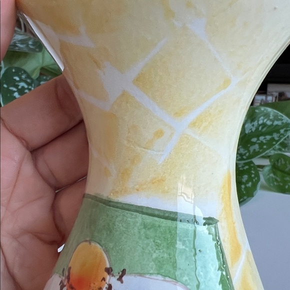 Vintage Ceramic Floral Wall Pocket Vase - Picture 13 of 16